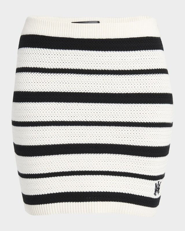 MA Striped Knit Mini Skirt